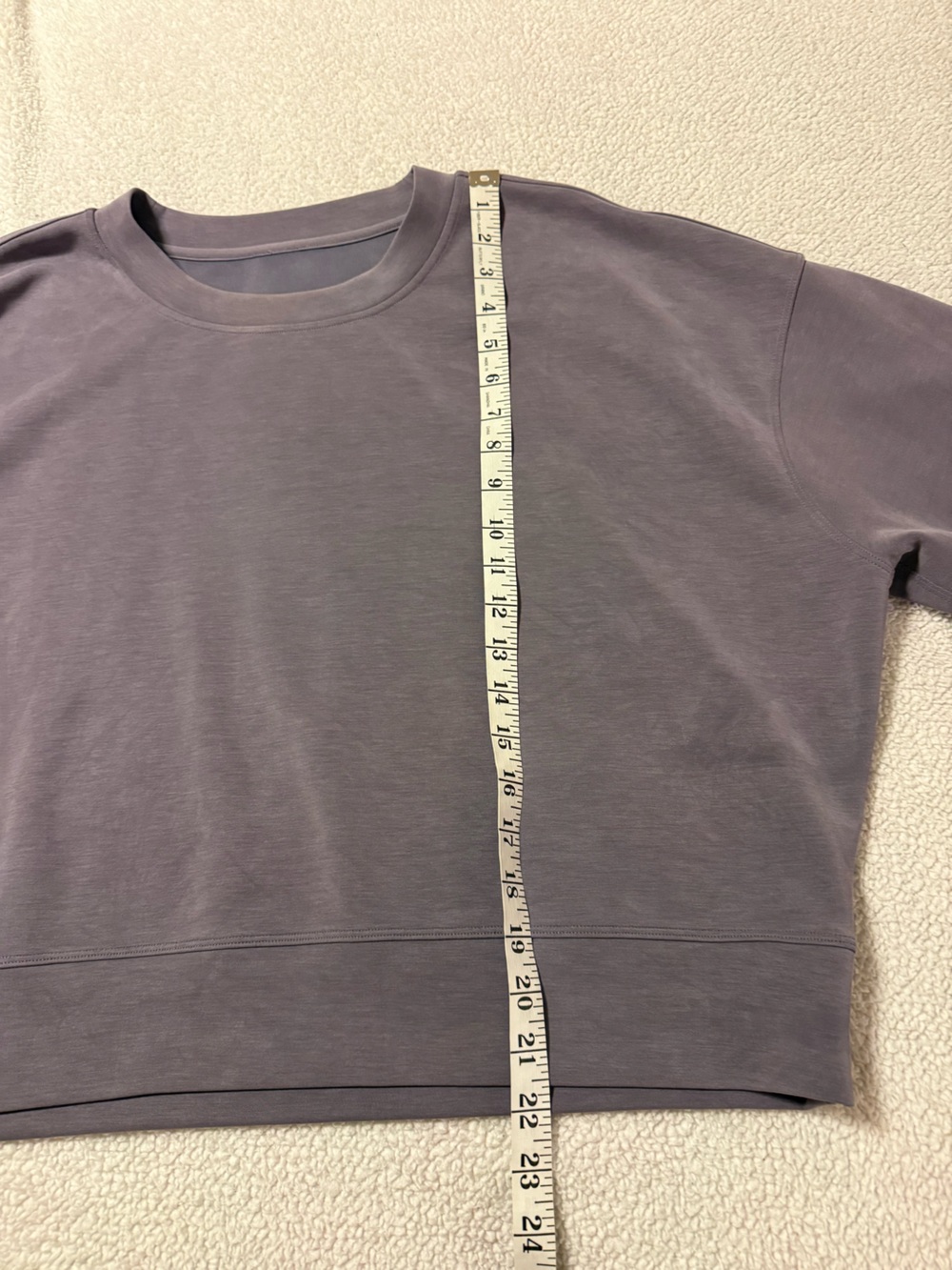 Lululemon Perfectly Oversized Cropped Crew Sweatshirt Softstreme Dusky Lavender - Picture 8 of 10